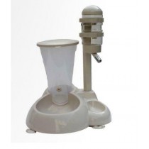 Bebedouro e Comedouro Automatico Cães - Bege